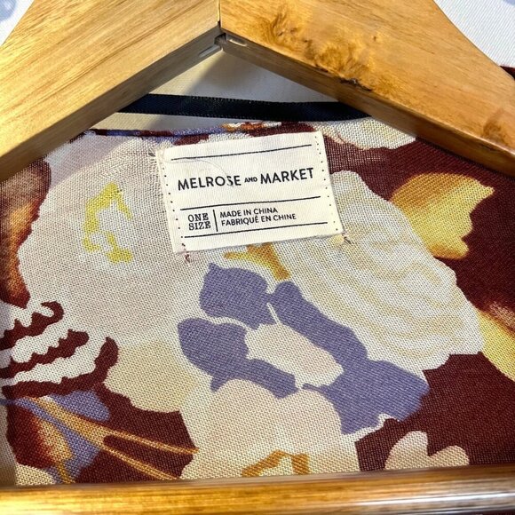Melrose and Market Floral Kimono One Size Boho Bohemian Flowy Artsy Spring - Picture 3 of 5